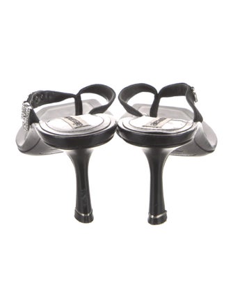 Alexander Wang Signature Logo Leather Slides