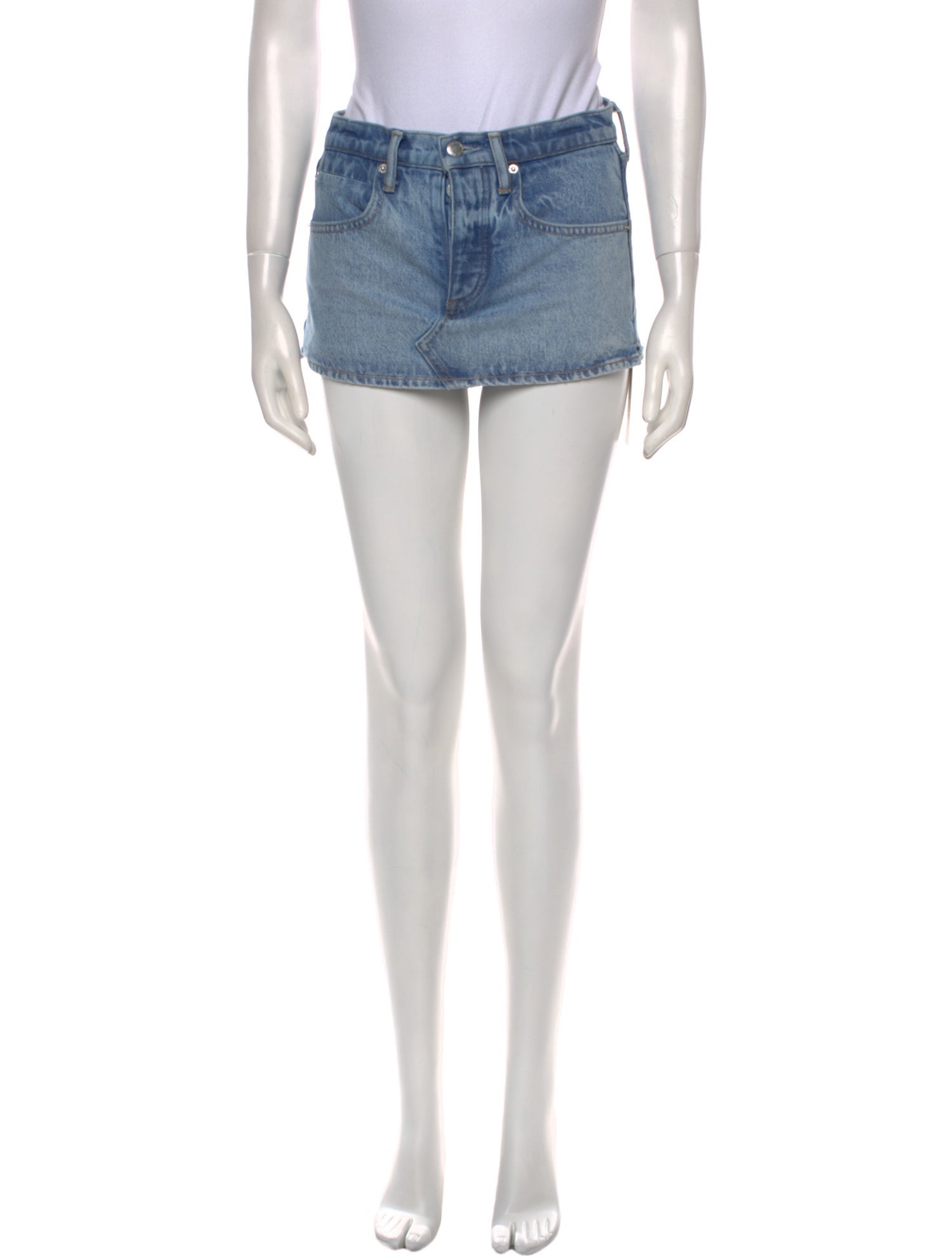 Alexander Wang Distressed Accents Mini Skirt