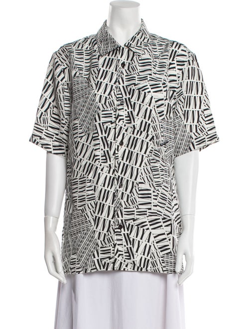 Alexander Wang Silk Printed Button-Up Top