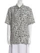 Alexander Wang Silk Printed Button-Up Top