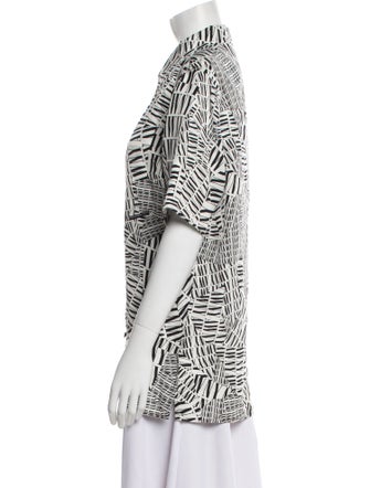 Alexander Wang Silk Printed Button-Up Top