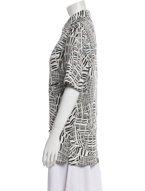 Alexander Wang Silk Printed Button-Up Top