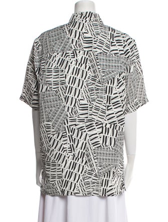 Alexander Wang Silk Printed Button-Up Top