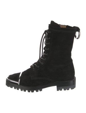 Alexander Wang Suede Combat Boots