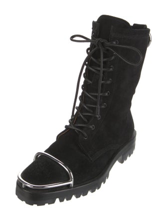 Alexander Wang Suede Combat Boots