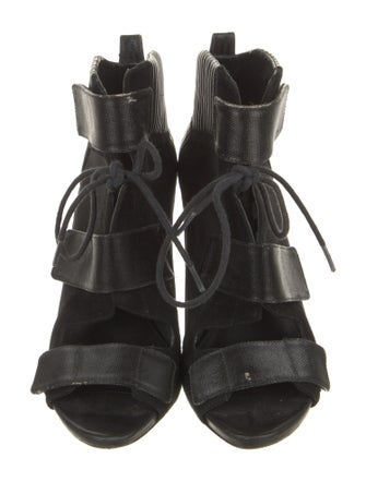 Alexander Wang Leather Mesh Accents Sandals