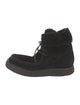 Alexander Wang Suede Fur Trim Lace-Up Boots