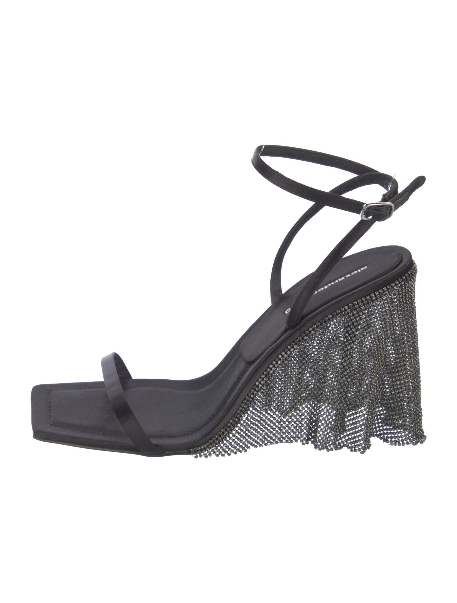 Alexander Wang Satin Crystal Embellishments Sandals