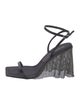 Alexander Wang Satin Crystal Embellishments Sandals