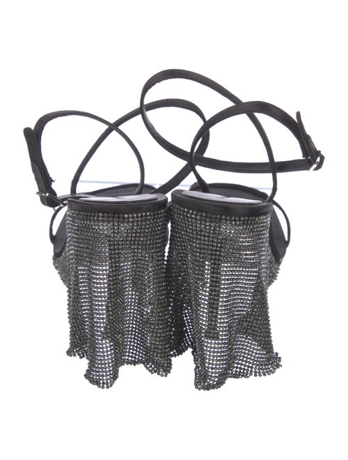 Alexander Wang Satin Crystal Embellishments Sandals