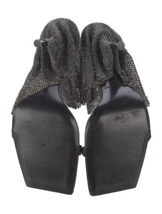 Alexander Wang Satin Crystal Embellishments Sandals