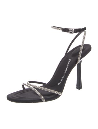 Alexander Wang Suede Crystal Embellishments Sandals