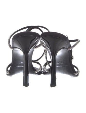 Alexander Wang Suede Crystal Embellishments Sandals