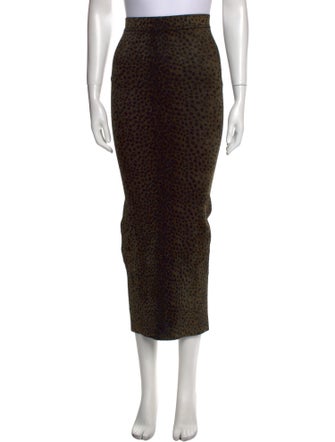 Alexander Wang Animal Print Midi Length Skirt