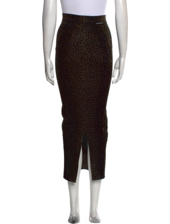 Alexander Wang Animal Print Midi Length Skirt