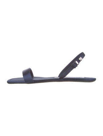 Alexander Wang Signature Logo Satin Slingback Sandals