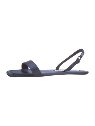Alexander Wang Signature Logo Satin Slingback Sandals