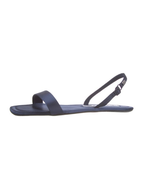 Alexander Wang Signature Logo Satin Slingback Sandals