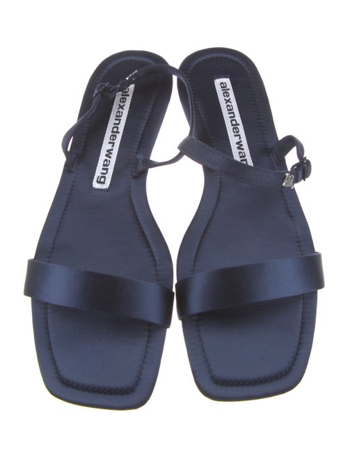 Alexander Wang Signature Logo Satin Slingback Sandals