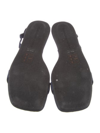 Alexander Wang Signature Logo Satin Slingback Sandals
