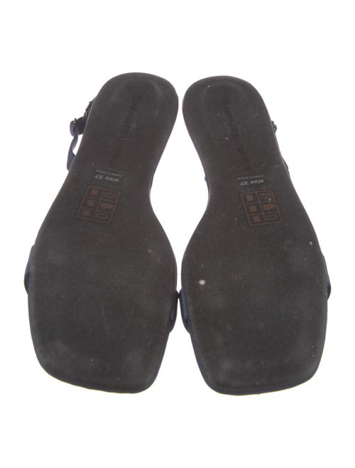 Alexander Wang Signature Logo Satin Slingback Sandals