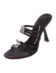 Alexander Wang Satin Crystal Embellishments Slides