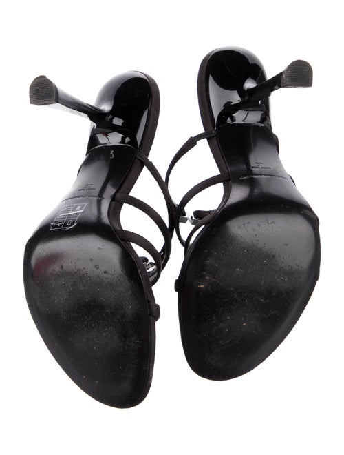 Alexander Wang Satin Crystal Embellishments Slides