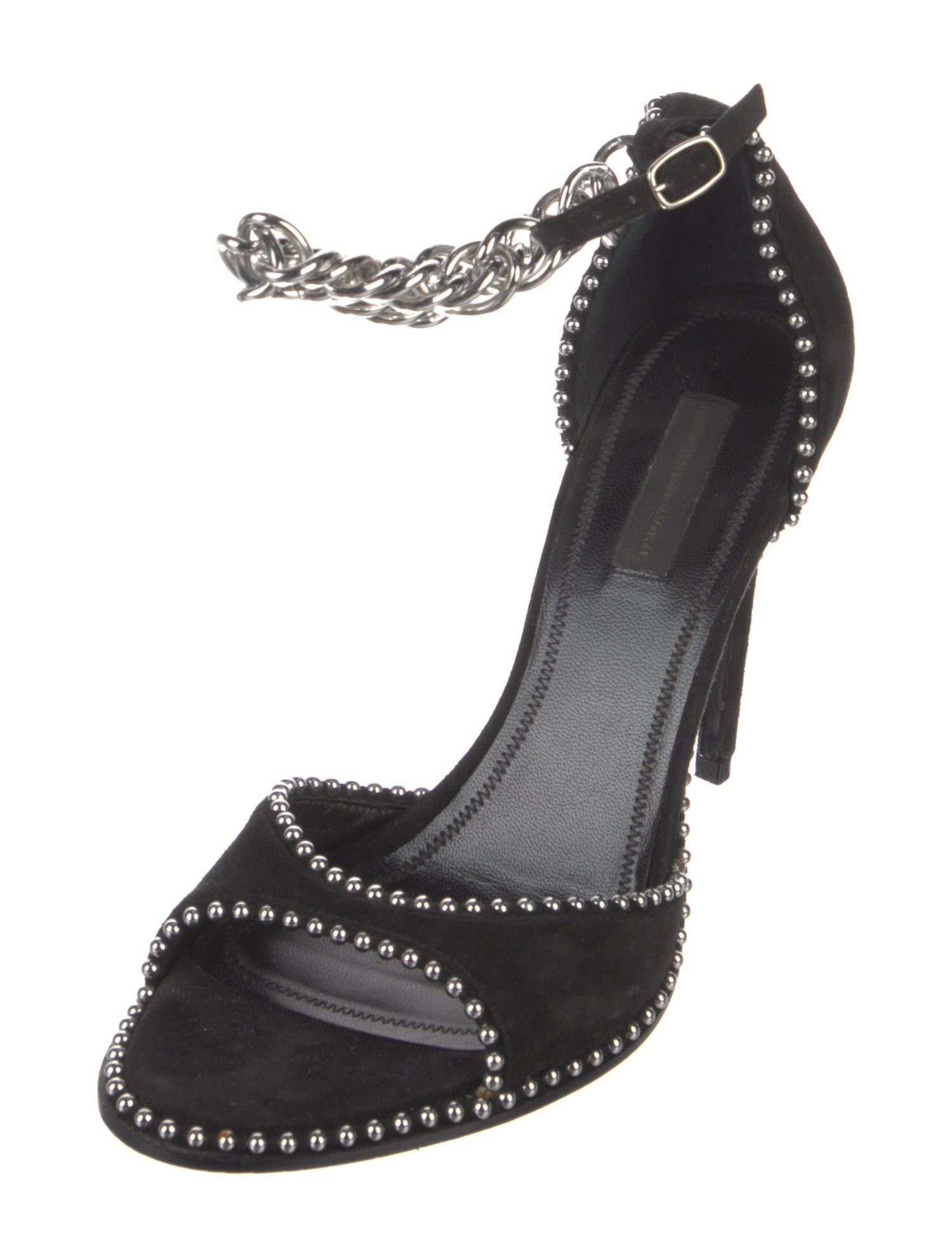 Alexander Wang Suede Chain-Link Accents Sandals