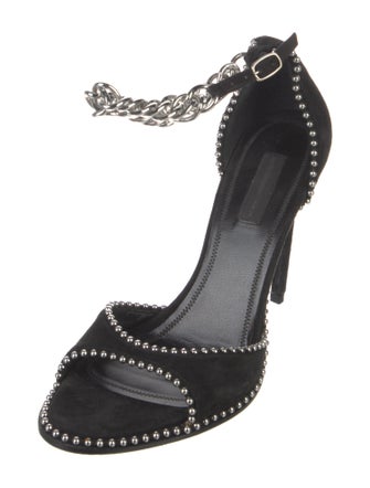 Alexander Wang Suede Chain-Link Accents Sandals