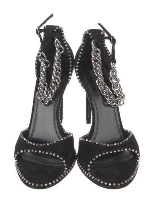 Alexander Wang Suede Chain-Link Accents Sandals