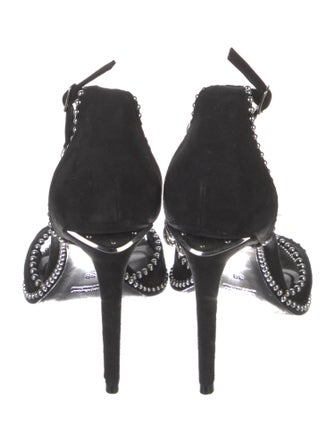 Alexander Wang Suede Chain-Link Accents Sandals