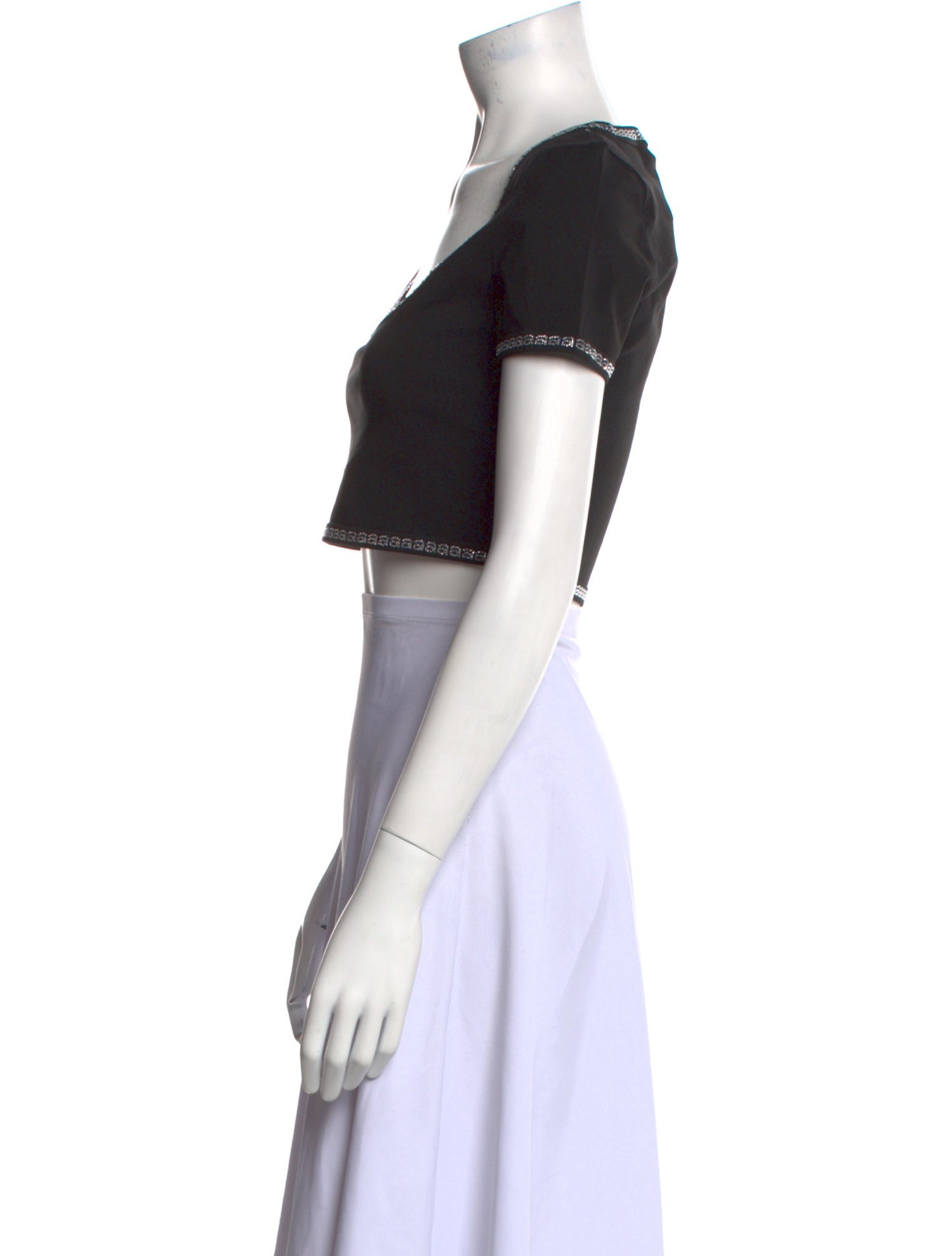 Alexander Wang Scoop Neck Short Sleeve Crop Top w/ Tags