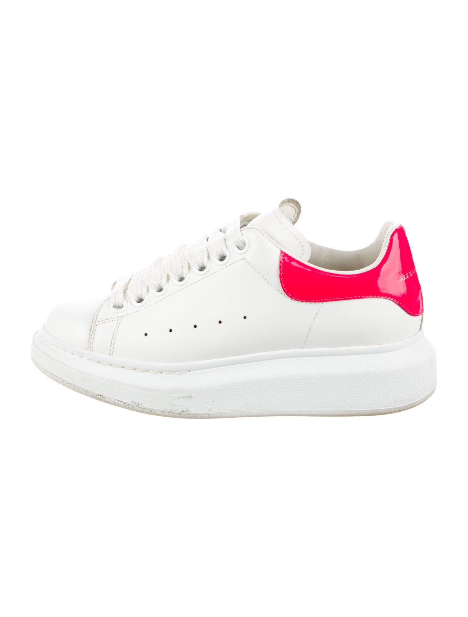 Alexander McQueen Leather Colorblock Pattern Sneakers