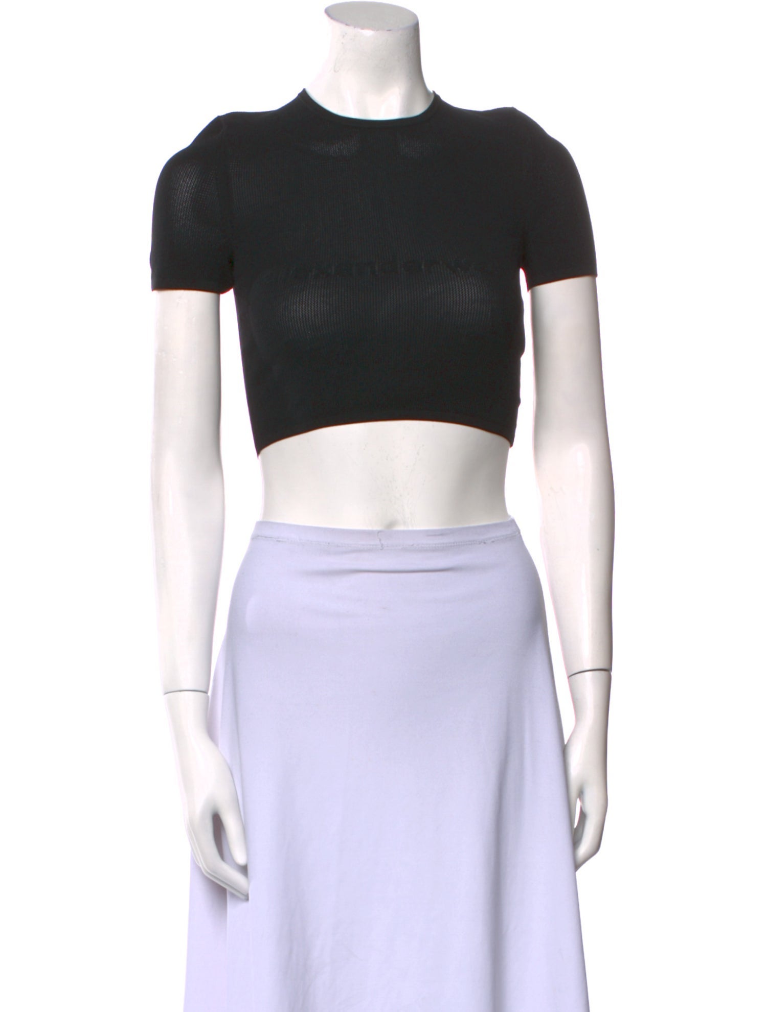 Alexander Wang Crew Neck Short Sleeve Crop Top w/ Tags