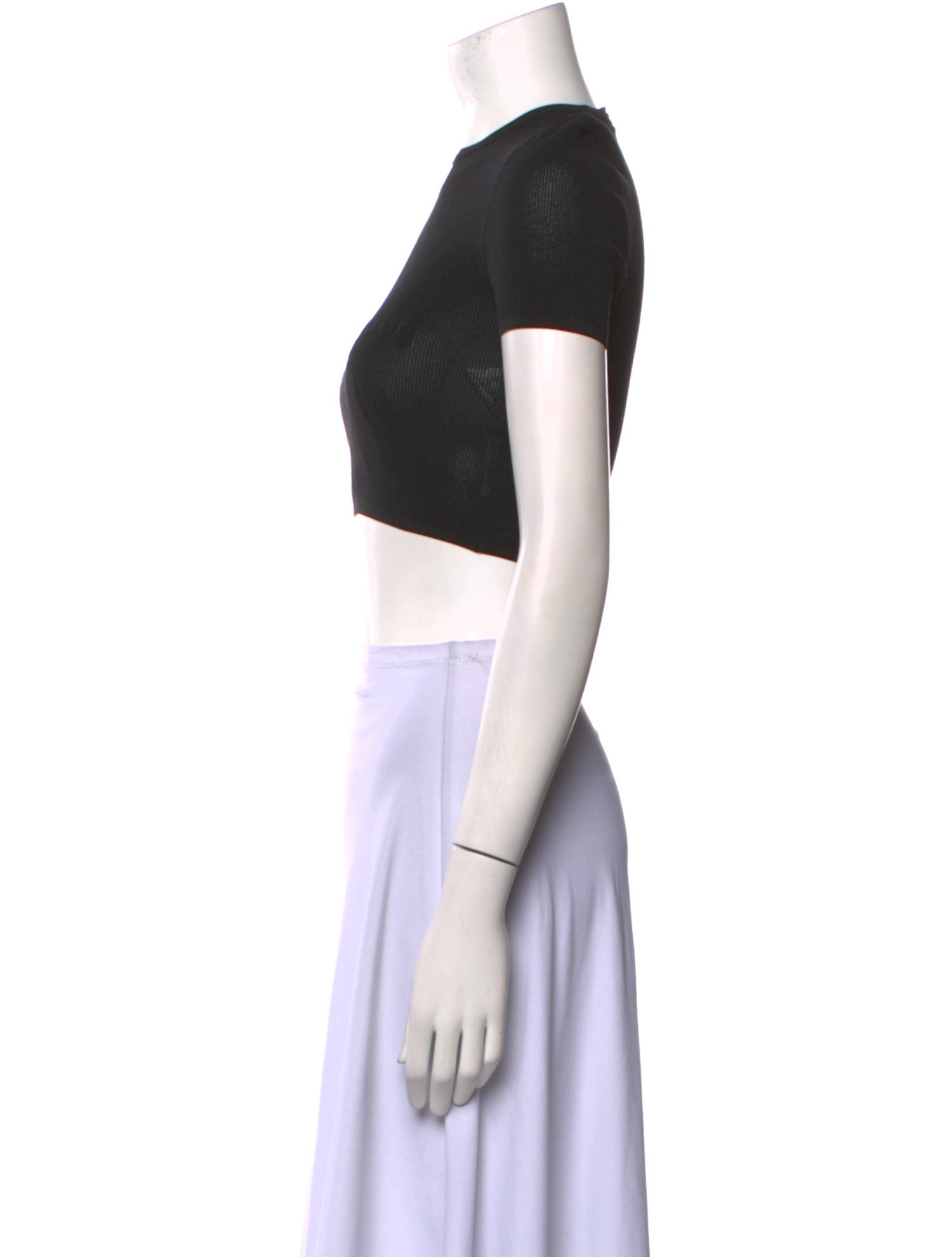 Alexander Wang Crew Neck Short Sleeve Crop Top w/ Tags