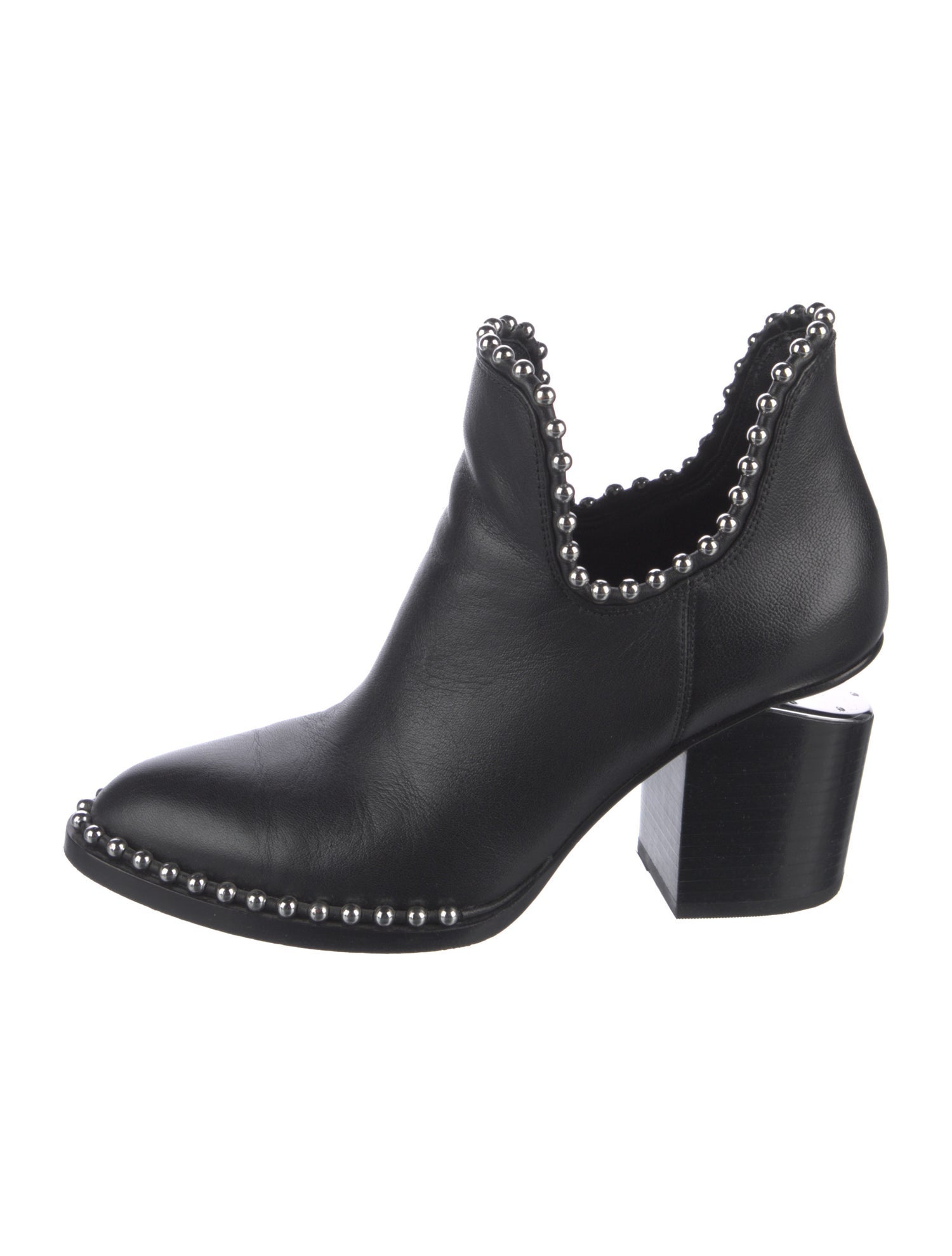 Alexander Wang Leather Studded Accents Mules