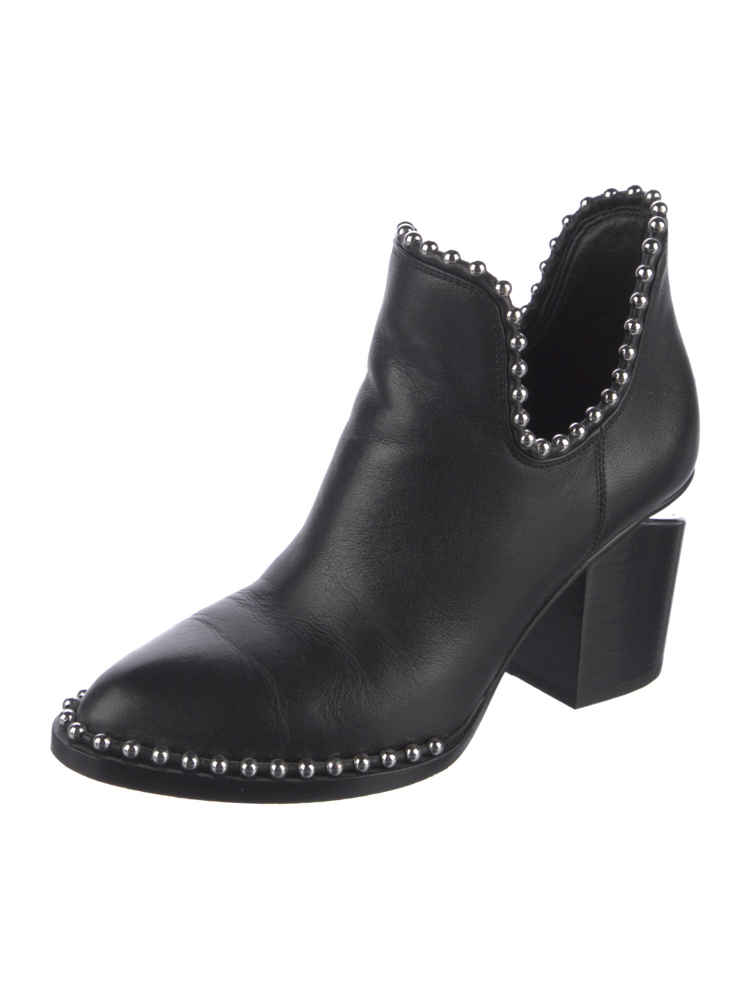 Alexander Wang Leather Studded Accents Mules