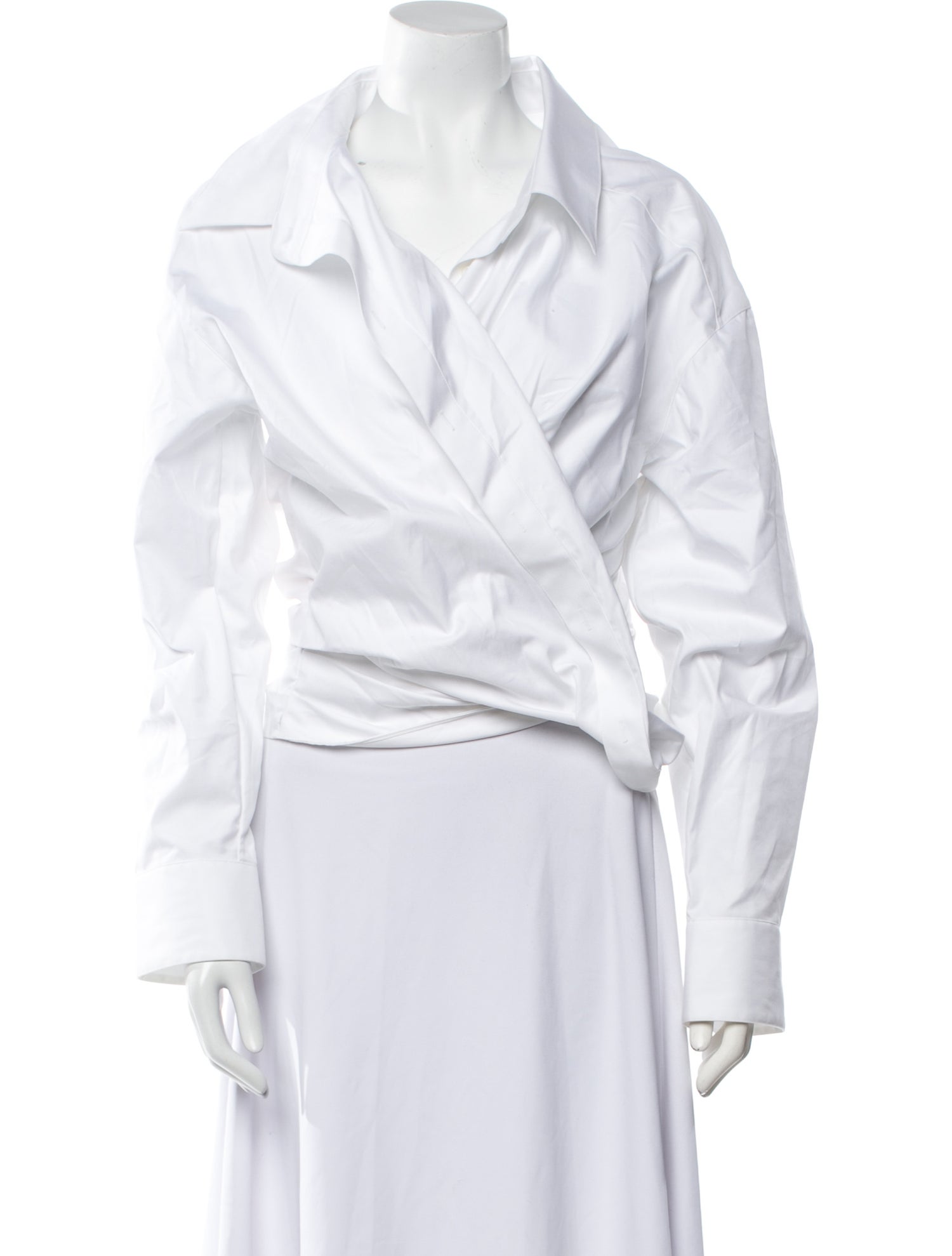 Alexander Wang V-Neck Long Sleeve Blouse