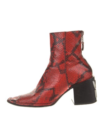 Alexander Wang Leather Animal Print Boots