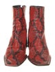Alexander Wang Leather Animal Print Boots