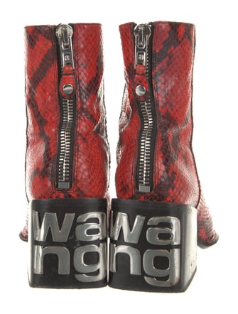Alexander Wang Leather Animal Print Boots