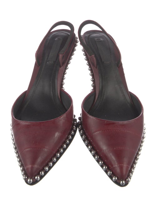 Alexander Wang Leather Studded Accents Slingback Pumps