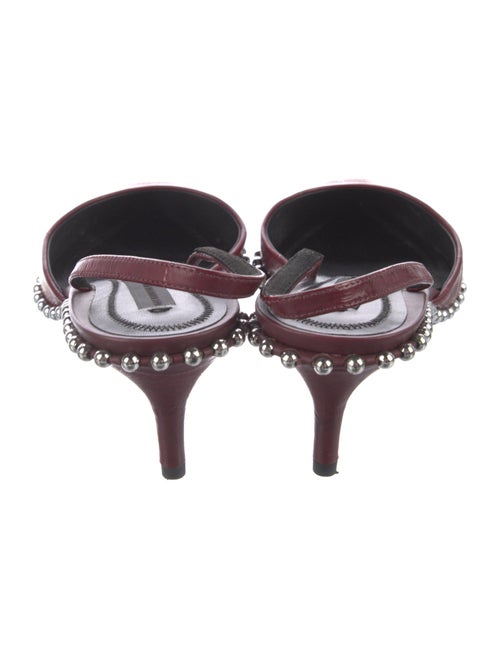 Alexander Wang Leather Studded Accents Slingback Pumps