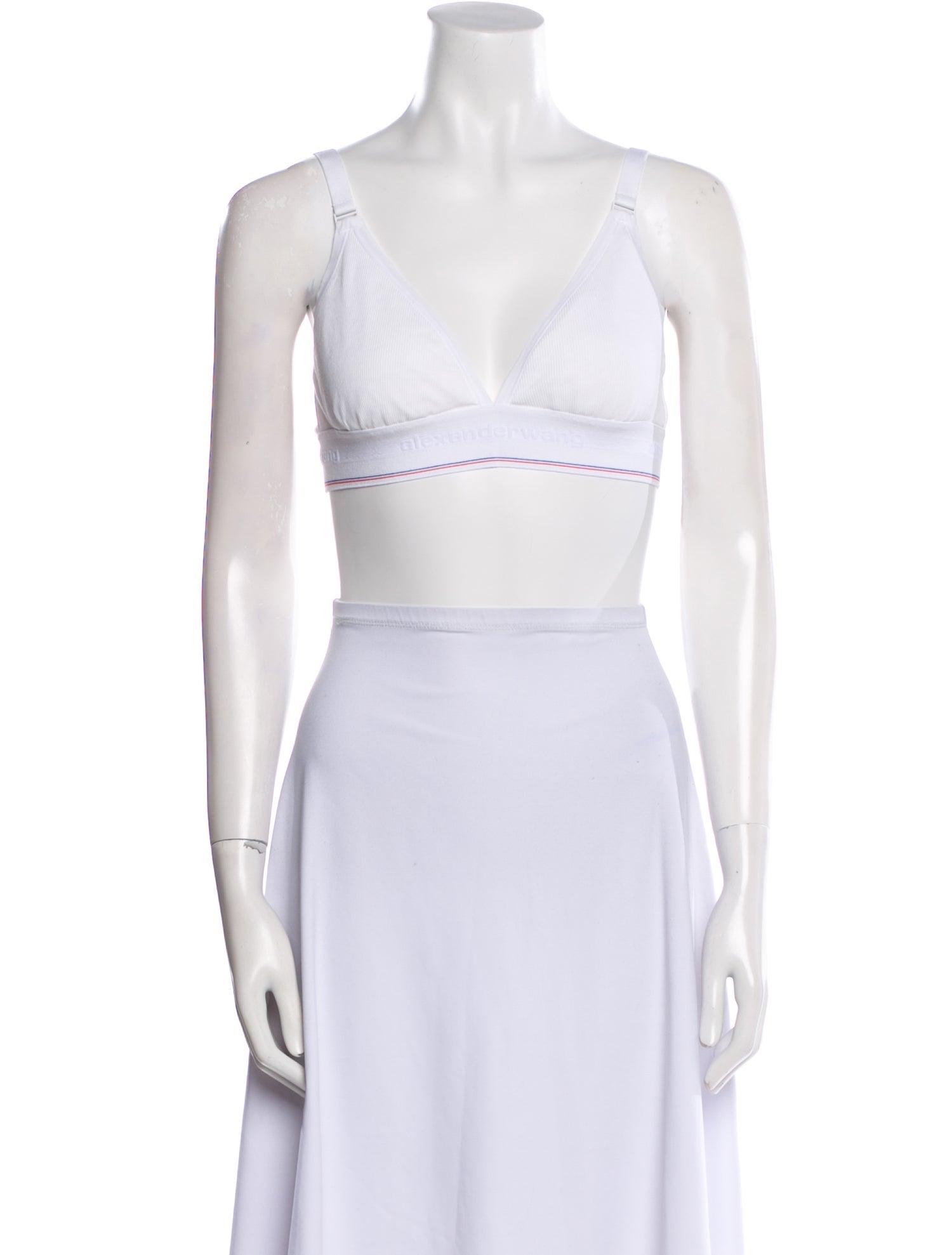 Alexander Wang Square Neckline Sleeveless Crop Top