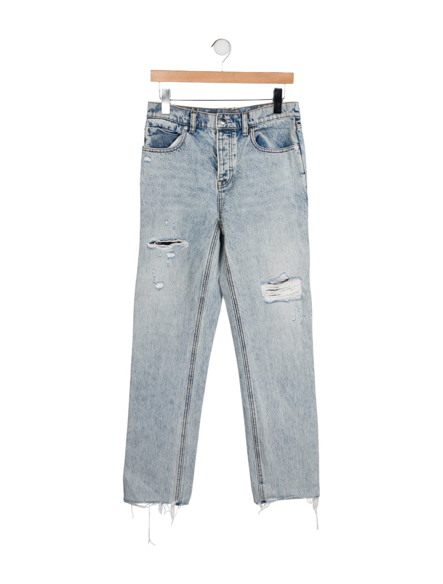 Alexander Wang Mid-Rise Straight Leg Jeans