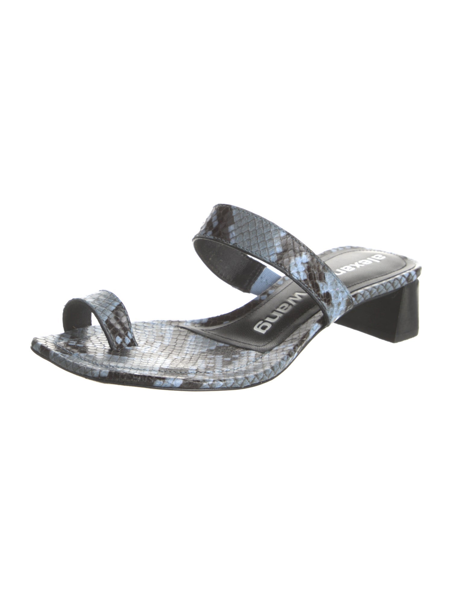 Alexander Wang Leather Animal Print Slides