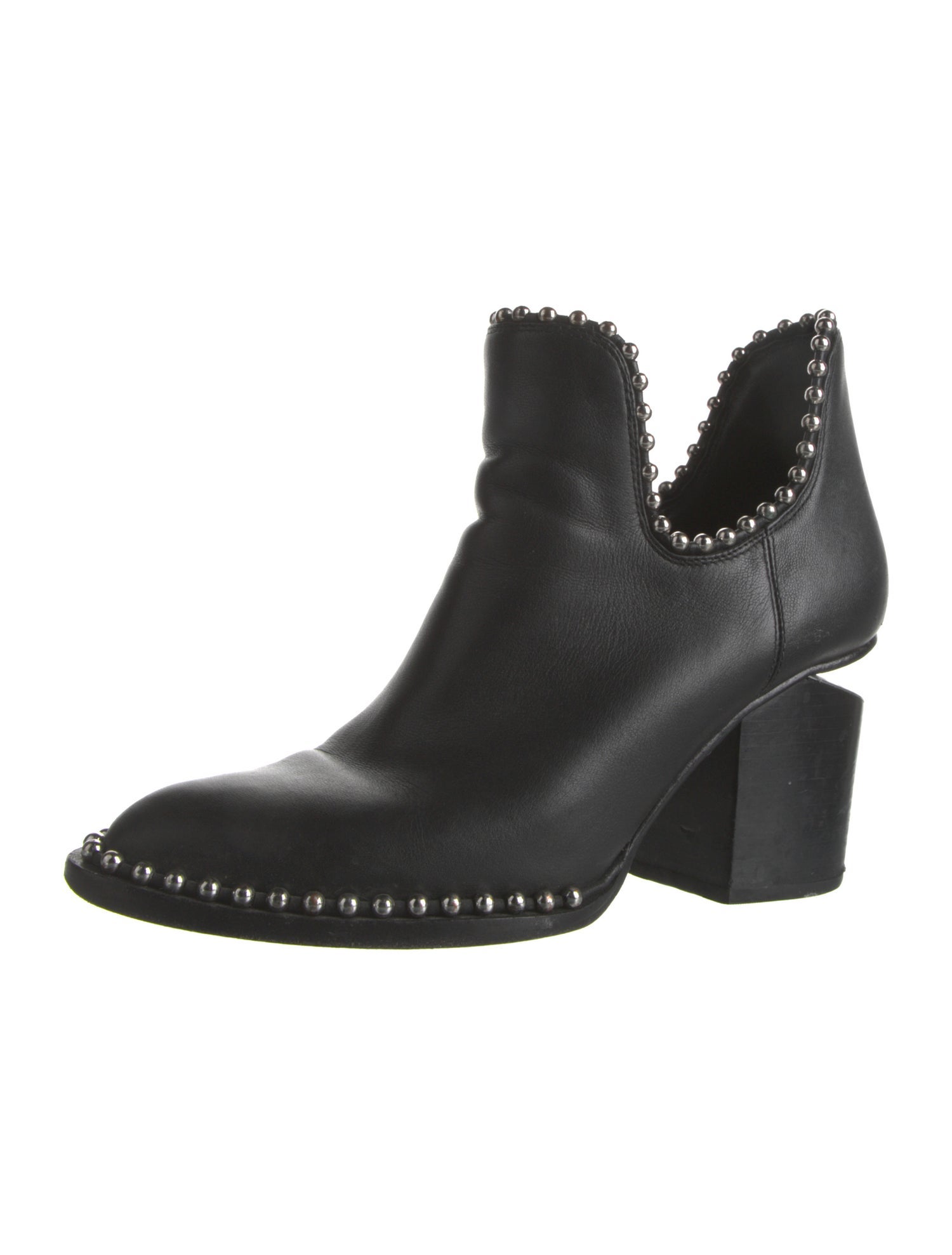 Alexander Wang Leather Studded Accents Boots