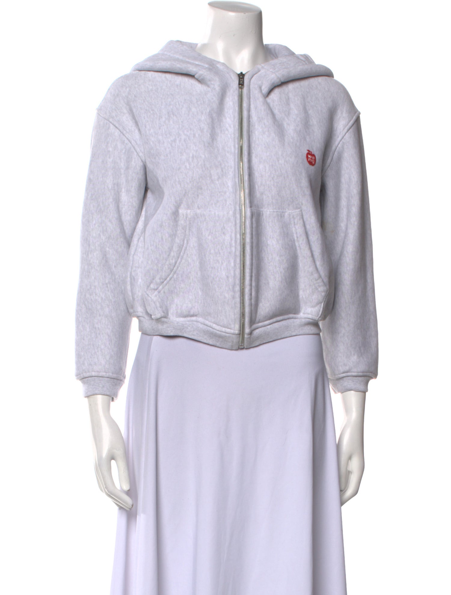 Alexander Wang Crew Neck Three-Quarter Sleeve Sweatshirt