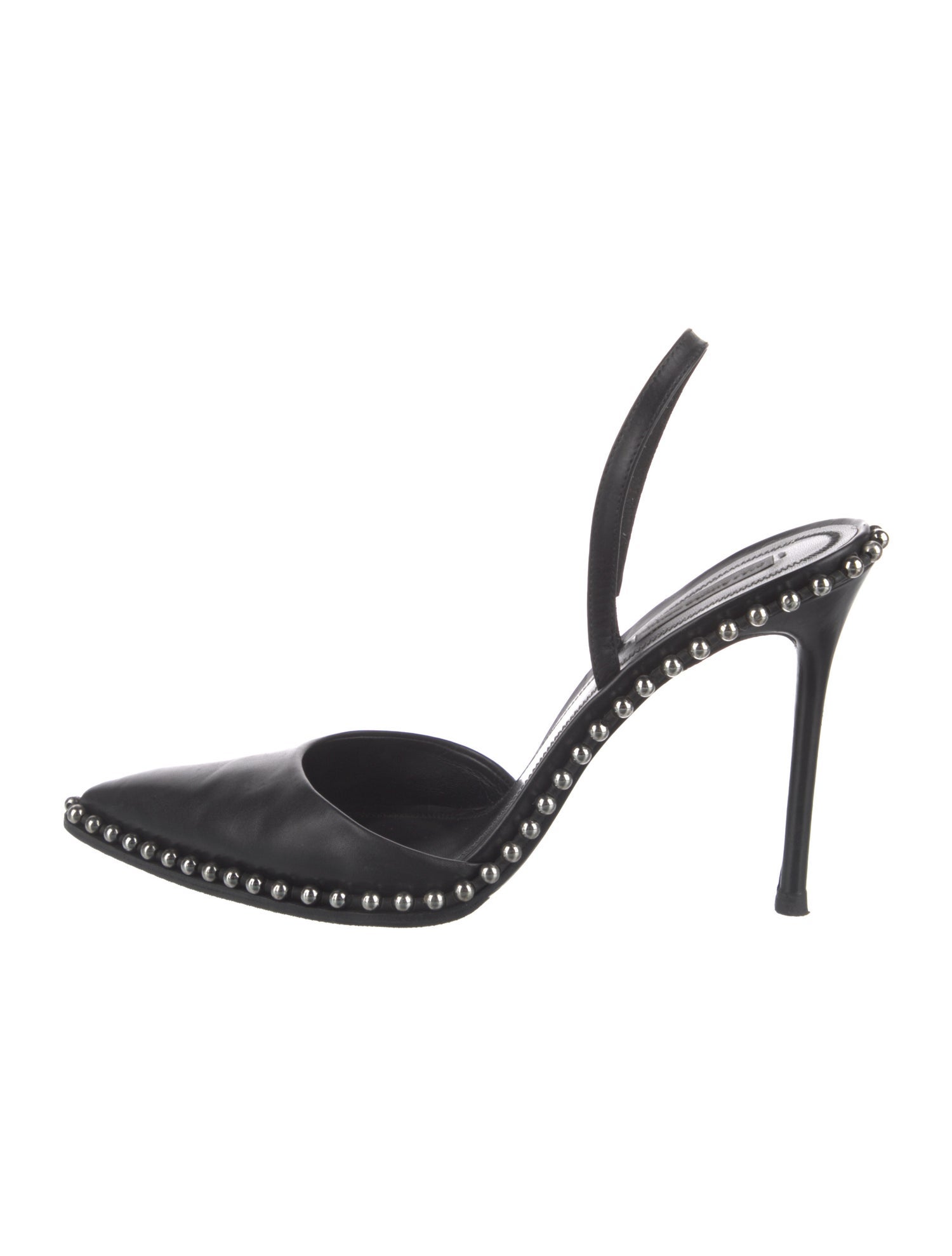 Alexander Wang Leather Studded Accents Slingback Pumps
