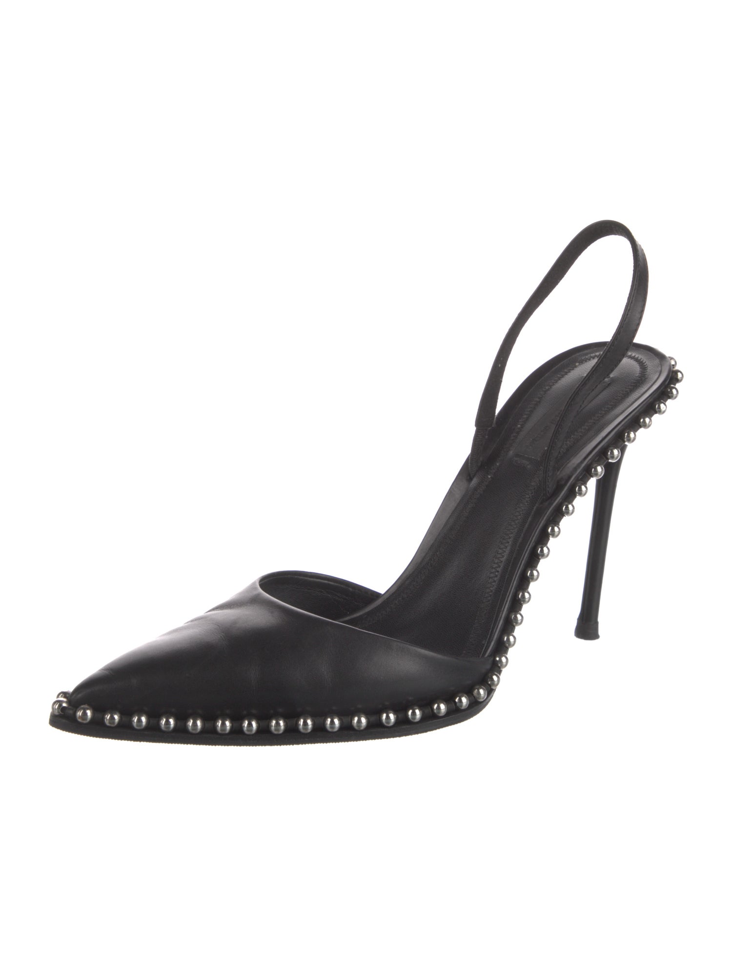 Alexander Wang Leather Studded Accents Slingback Pumps